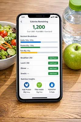 MyFitnessPal premium features overview showing calorie tracking and nutrition insights dashboard