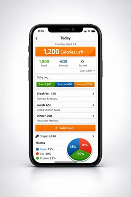 Lose It app dashboard for calorie tracking