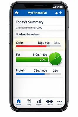 Setting custom keto macros in MyFitnessPal goals section Setting custom keto macros in MyFitnessPal goals section